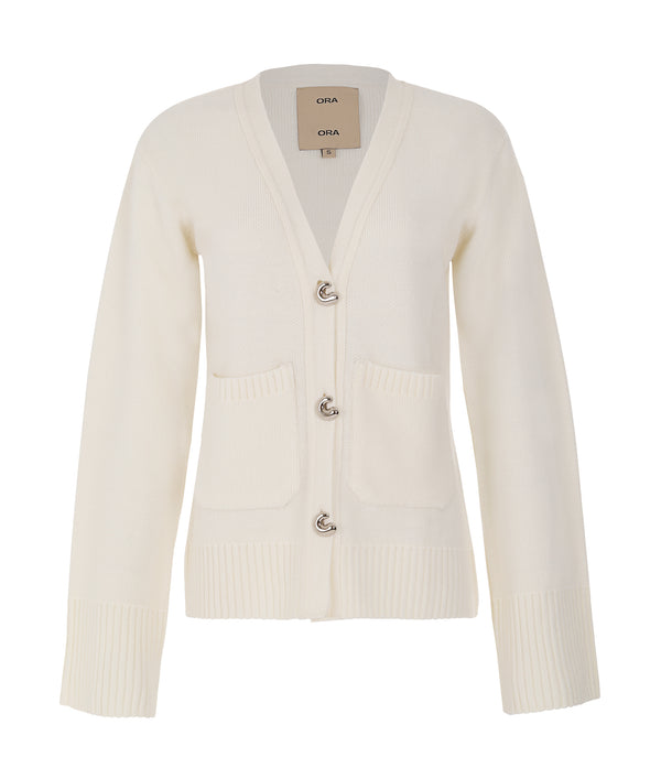 WHITE CARDIGAN C